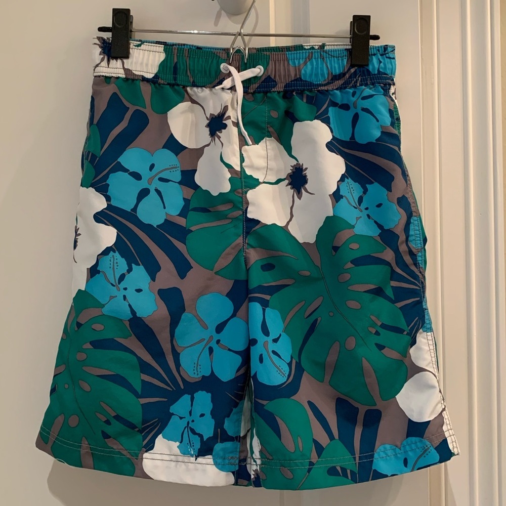 Land’s End Kids Tropical Swim Trunks Size 14/16